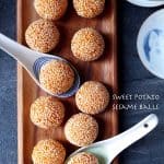 Chinese sesame balls made from sweet potato