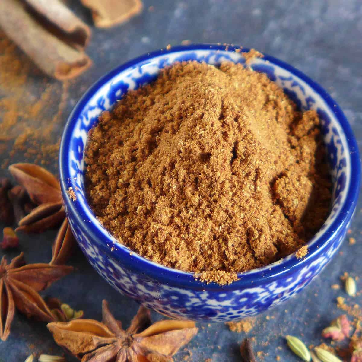 Homemade five spice powder in a bowl