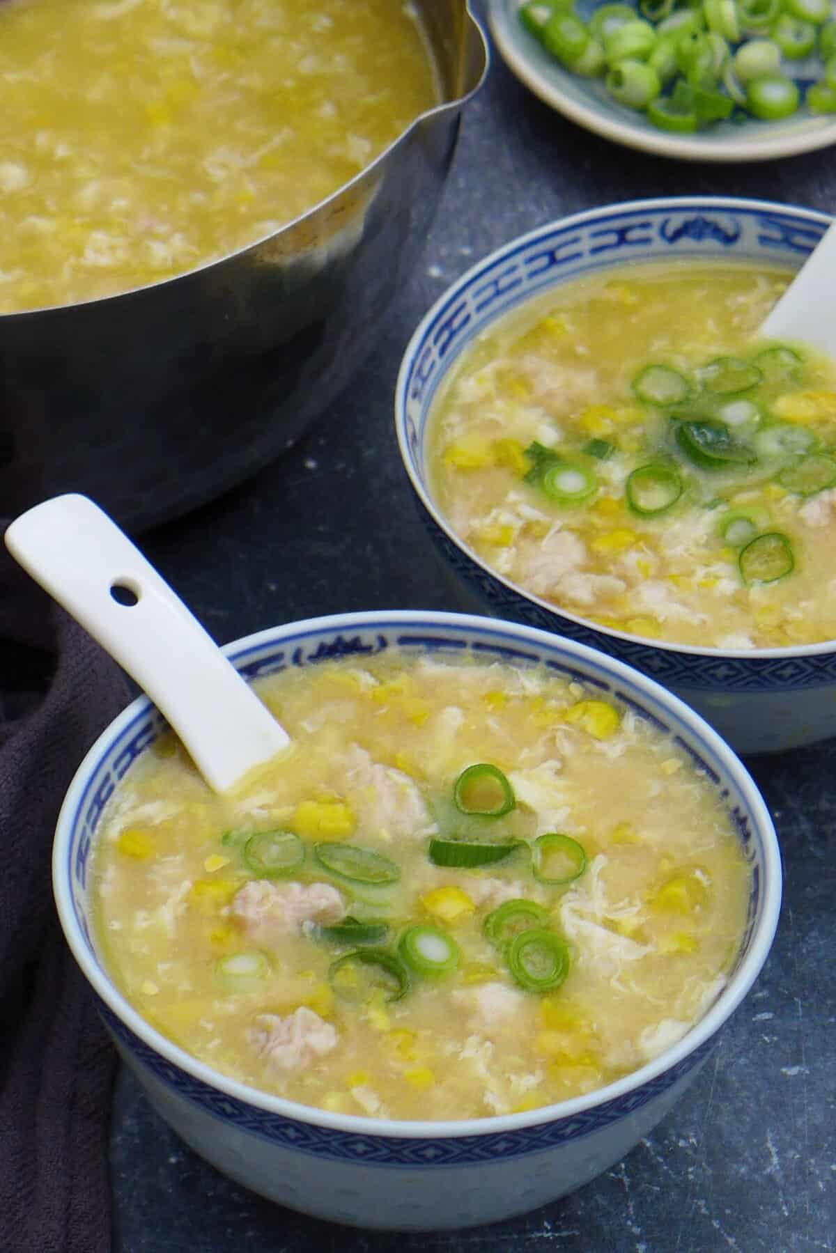 chicken corn soup.
